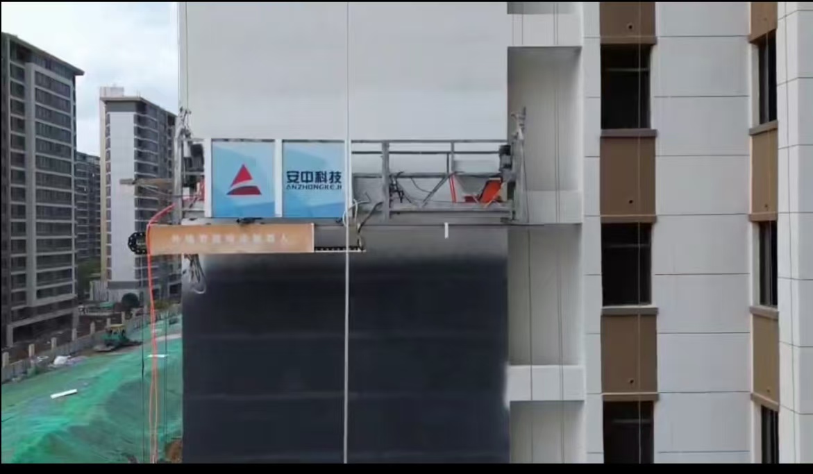 智能科技助力建筑行业，我司外墙智能喷头机器人惊艳亮相